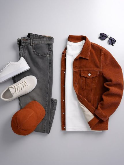 Men's Full Casual Jacket & Denim Set