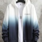 Men Fashion Gradient Tracksuit Hoodie